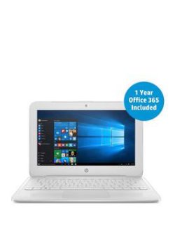 Hp Stream 11-Y003Na, Intel&Reg; Celeron&Reg; N3060 Processor, 2Gb Ram, 32Gb Storage, 11.6 Inch Laptop With 1 Year Office 365 Included - White - Laptop With Mcafee Livesafe
